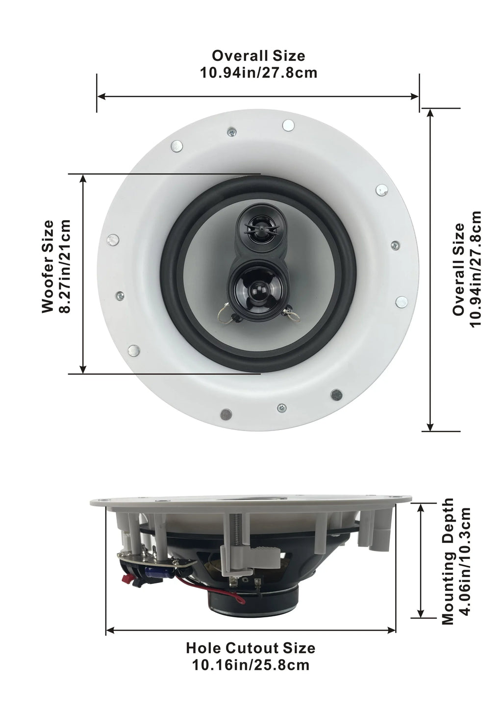 Acoustic Audio CSizeic84 Frameless In Ceiling 8" Sizepeaker 7 Pair Pack 3 Way Home Theater Sizepeakers