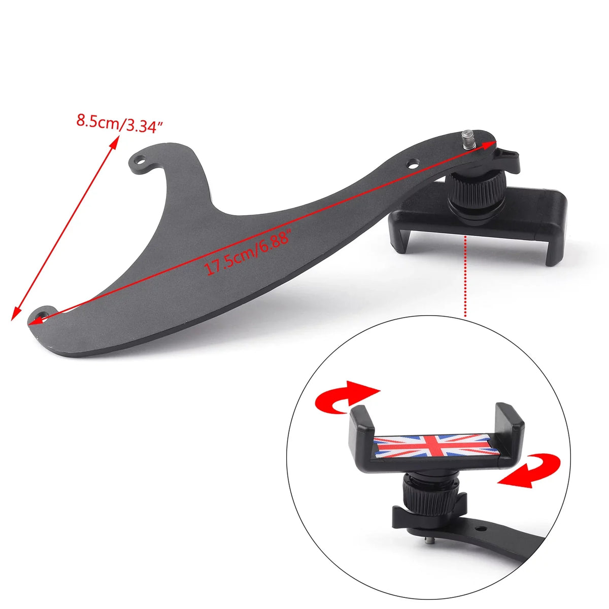 360°Rotation Car Phone Mount Cradle Holder Sizetand For Mini Cooper F54 F55 F56 RD