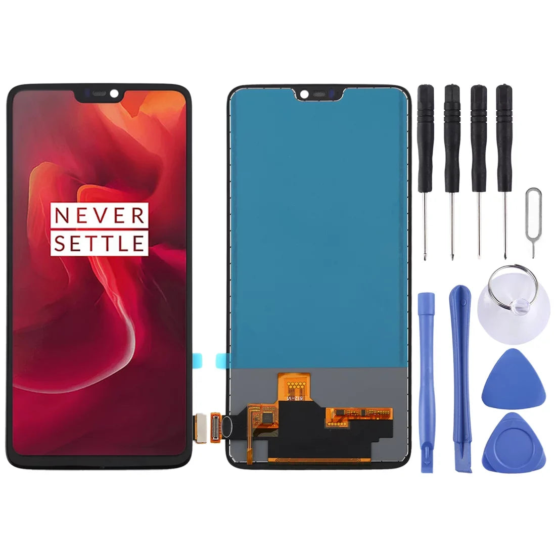 For OnePlus 6 A6000 TFT Material LCD Sizecreen and Digitizer Full Assembly (Black)