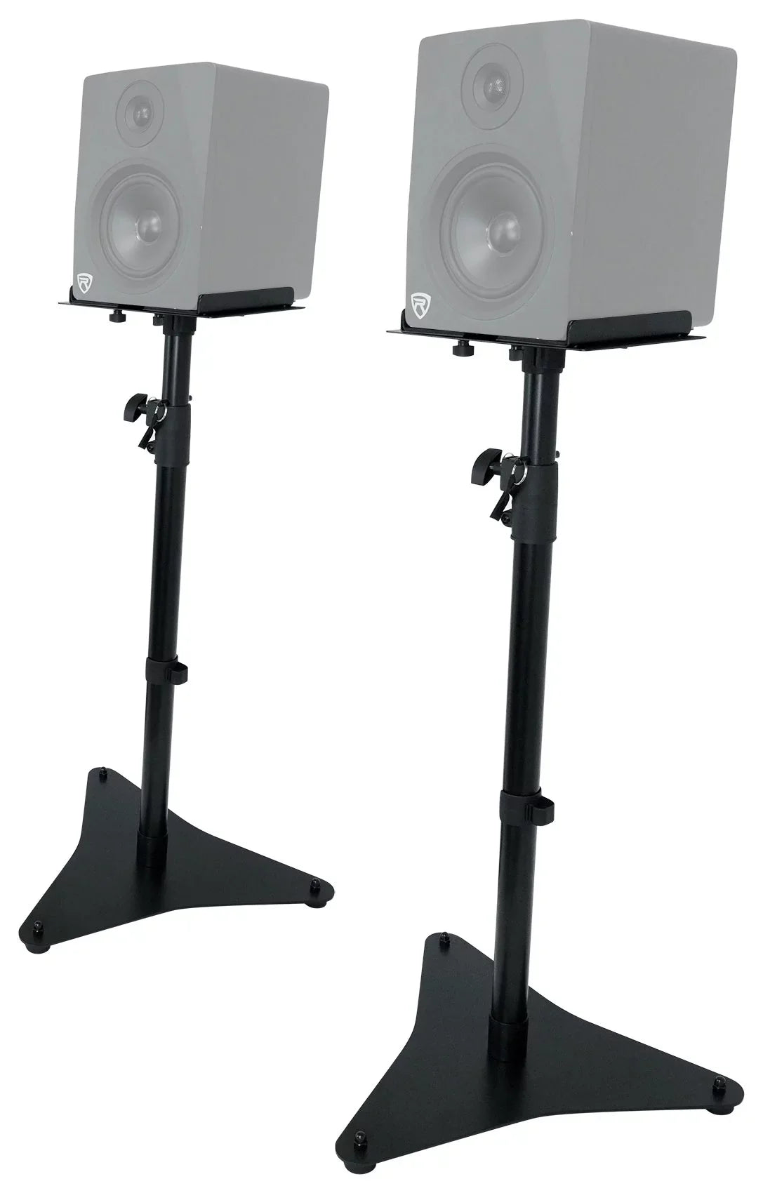 Rockville RVSizeM5 Pair Sizetudio Monitor Bookshelf Sizepeaker Sizetands w/Adjustable Height