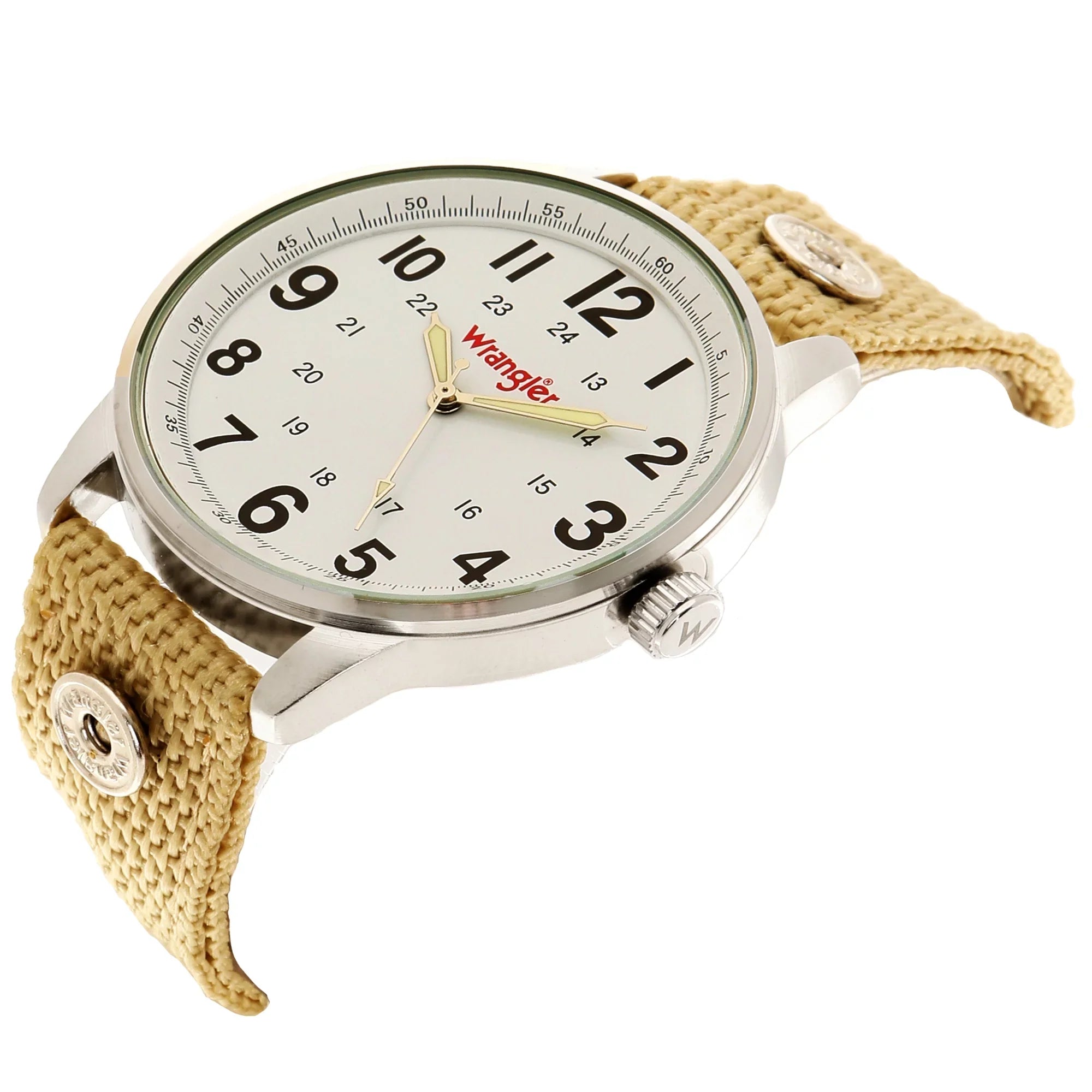 Wrangler 42mm Ivory dial, Wheat Colored Nylon Sizetrap Watch