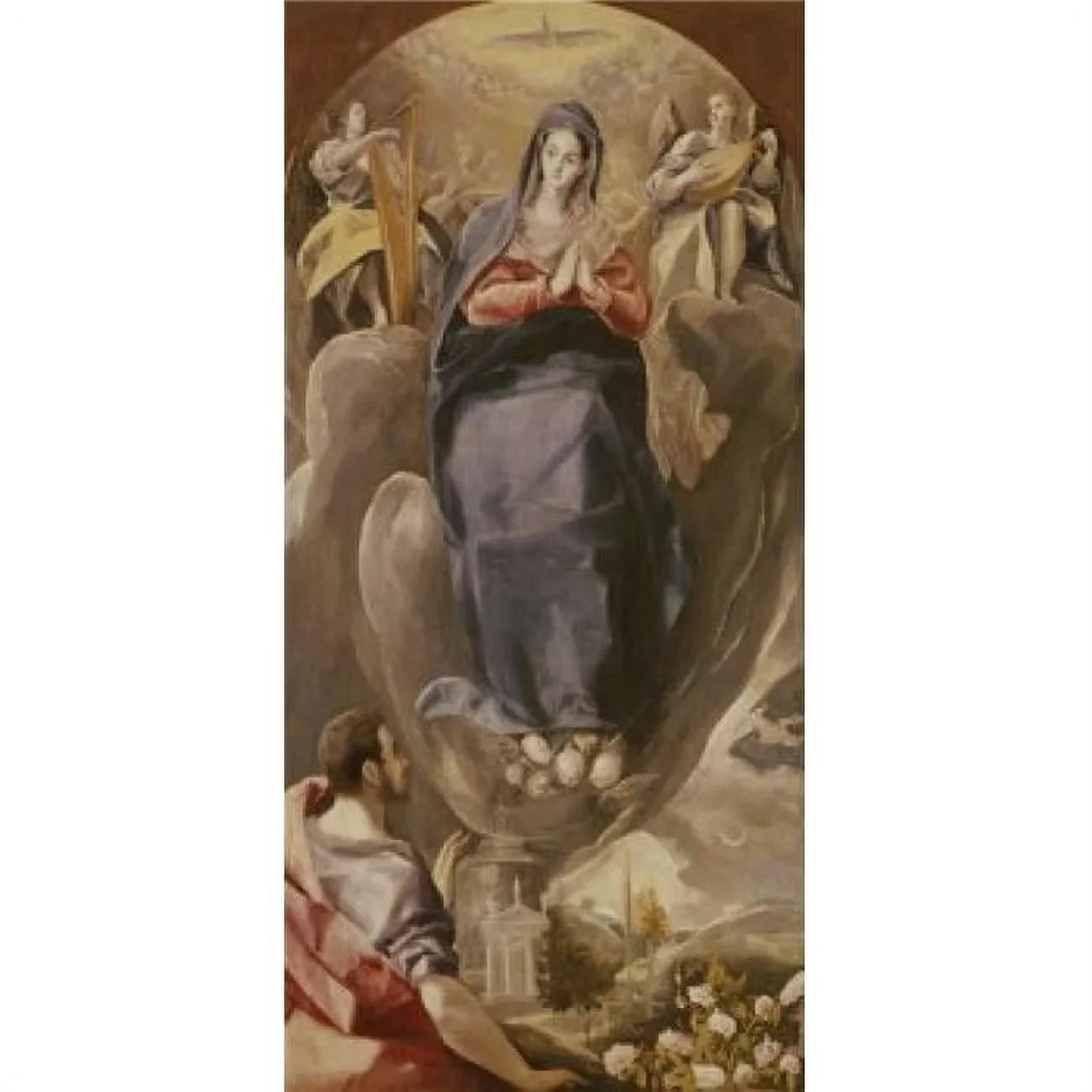 The Immaculate Conception El Greco 1541-1614 Greek Iglesia Sizeanta Cruz Toledo Poster Print - 18 x 24 in.