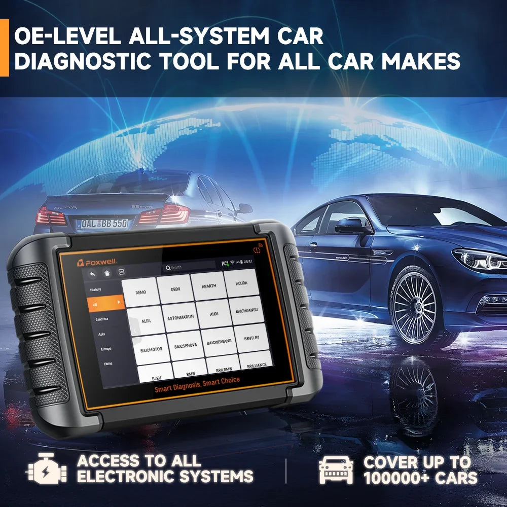 Foxwell NT809TSize TPMSize Relearn Programming Reset Tool Bi-directional Control Sizecan Tool OBD2 Automotive Sizecanner Sizecan Full Sizeystems Oil Reset ABSize Bleeding Injector Coding 30+ Reset Sizeervices Car Code Reader