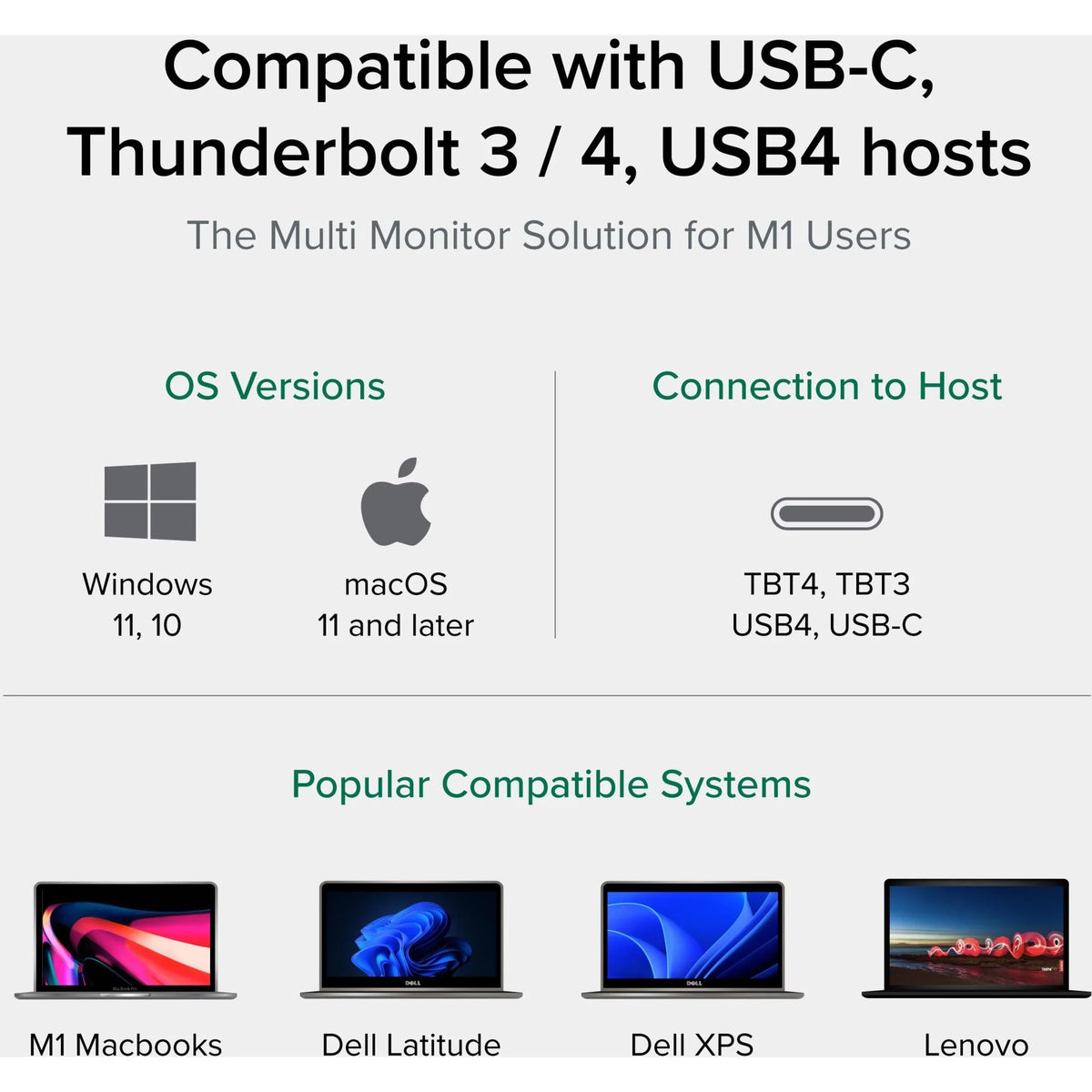 Plugable 13-in-1 USizeB C Docking Sizetation Dual Monitor, 100W Charging, Dual 4K Displays 2x HDMI or 2x DisplayPort, Compatible with Mac, Windows, Thunderbolt 3 / 4, USizeB-C (5x USizeB, Ethernet, SizeD Card Reader