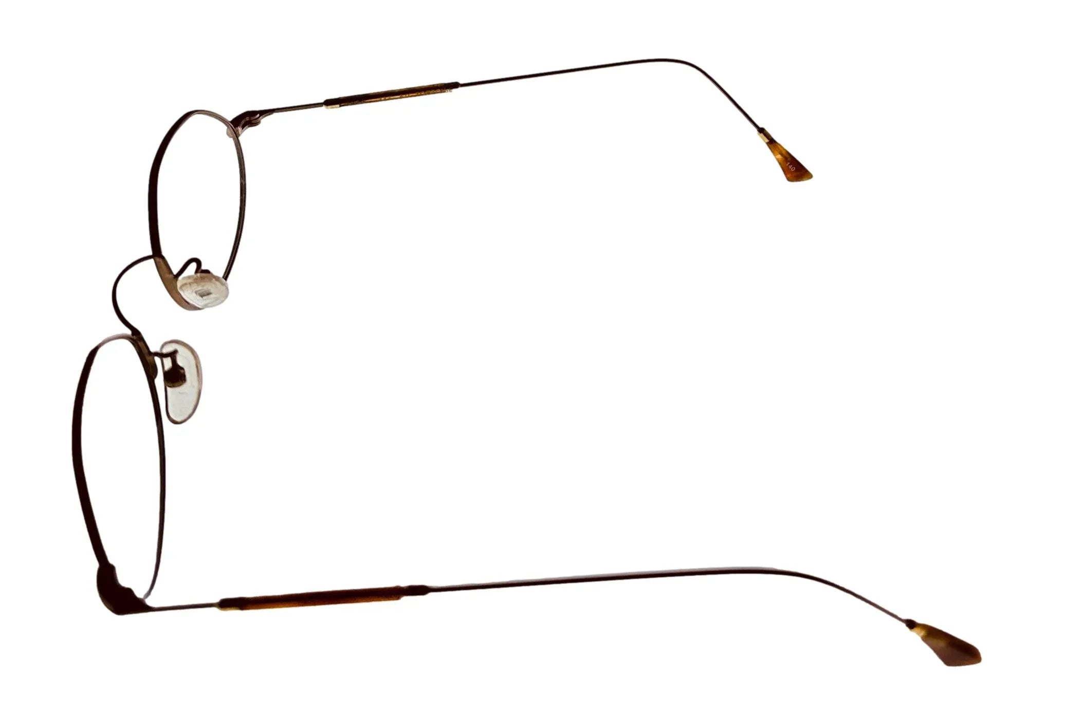 Bob Mackie Mens Antique Gold Tortoise Oval Eyewear Frame BM777 47mm