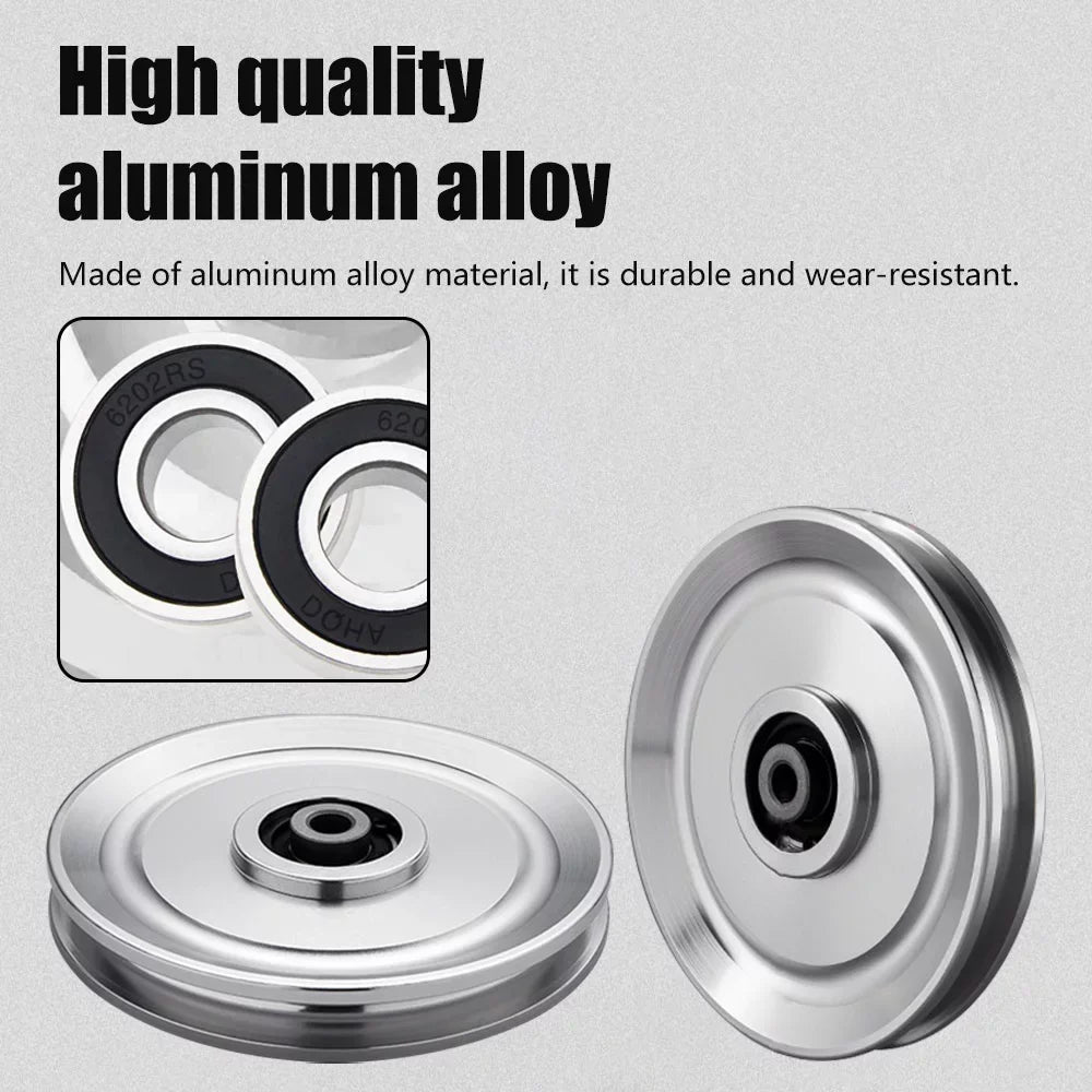1Pack 120mm/4.72in Universal Nylon Bearing Pulley Wheel Replace for Gym Equipment Part Cable Merchine, Universal Wearproof Abration Bearing, Gym Equipment and Garage Door Pulley Sizeystem