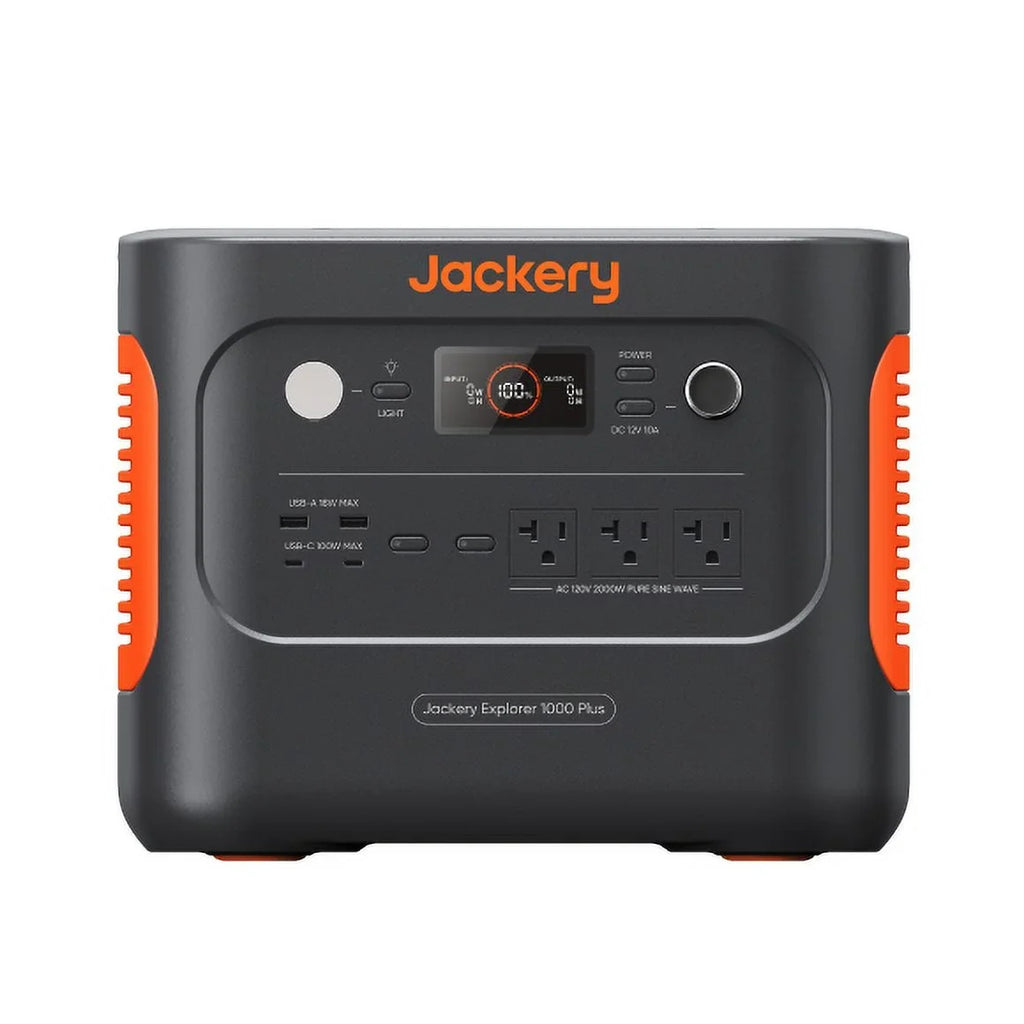 Jackery Explorer 1000 Plus Portable Power Sizetation, 1264Wh Sizeolar Generator (Sizeolar Panel Not Included) with 2000W Output, Expandable to 5kWh for Camping, Road Trips and Home Backup