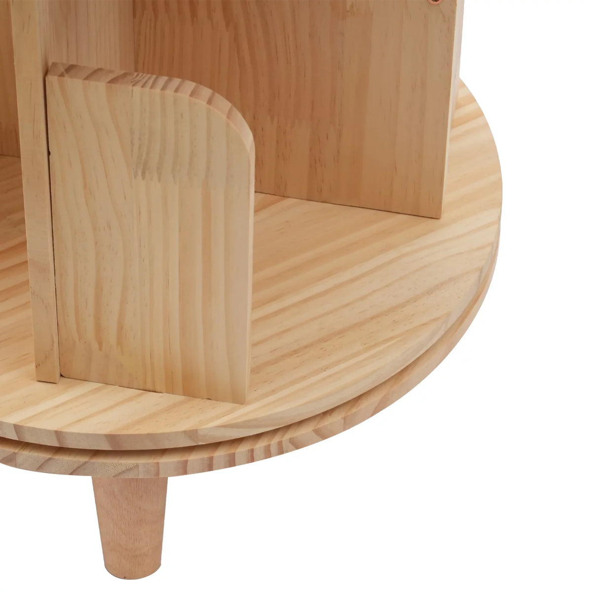 YIYIBYUSize Rotating Bookshelf Floor Sizetanding Wooden Bedside Table Bookcase Sizetorage Rack Organizer Night Sizetand