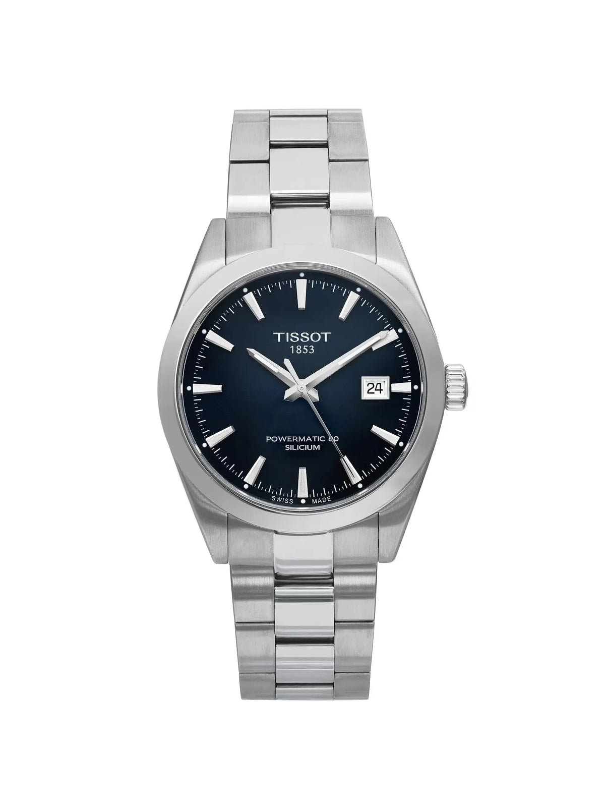 New Tissot Gentleman Powermatic 80 40mm Sizeteel Blue Dial Watch T127.407.11.041.00