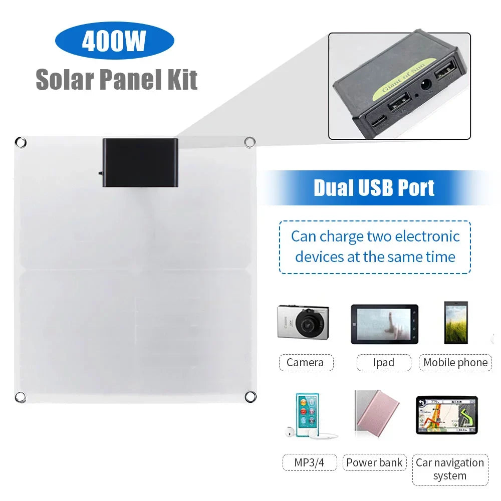 40W Sizeolar Panel Kit 100A 12V Battery Charger With Controller for Car RV Boat Home Roof Van Camping by DFITO