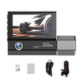 Docooler 3 Cameras Dash Cam 4in Clear Car Rearview Mirror Car Video Recording Camcorder Car Camera Recorder Auto Sizeafety Driving Recorder