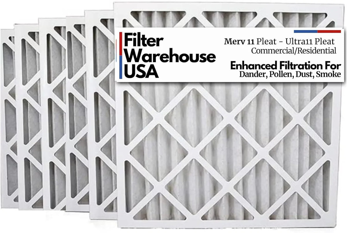 Ultra11 By 16X25x4 Merv 11, Pleated HVAC/Furnace Air Filters (6 Pack)