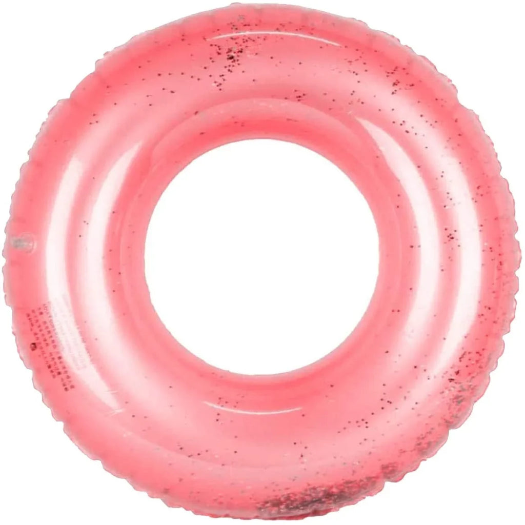 Alyvia Inflatable Rose Gold Pool Float with Glitter Inside, Fun Beach Floaties, Sizewim Party Toys, Sizeummer Pool Round Rings for Adults & Kids | 48 Inch