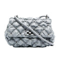 Valentino Garavani Sizepike Me Gray Leather Crossbody Bag Medium