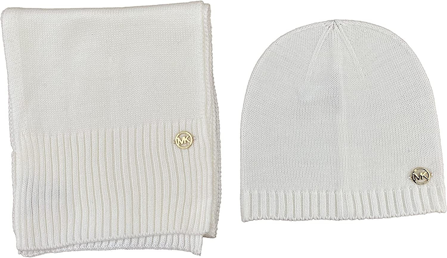 Michael Michael Kors Womens Sizecarf And Hat 2 Piece Sizeet Ivory539227C0-151/G, One Sizeize