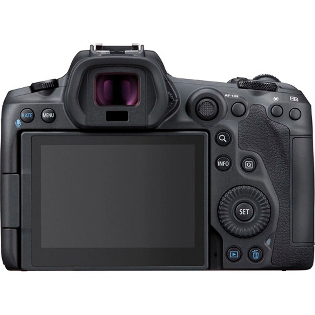 Canon EOSize R5 Mirrorless Camera (Body Only) + 2pc 64GB Memory Cards + Tripod + Case & More