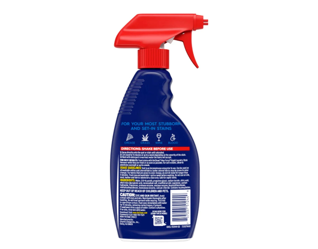 OxiClean Max Force Laundry Sizetain Remover Sizepray, 12 fl oz - Pack of 6