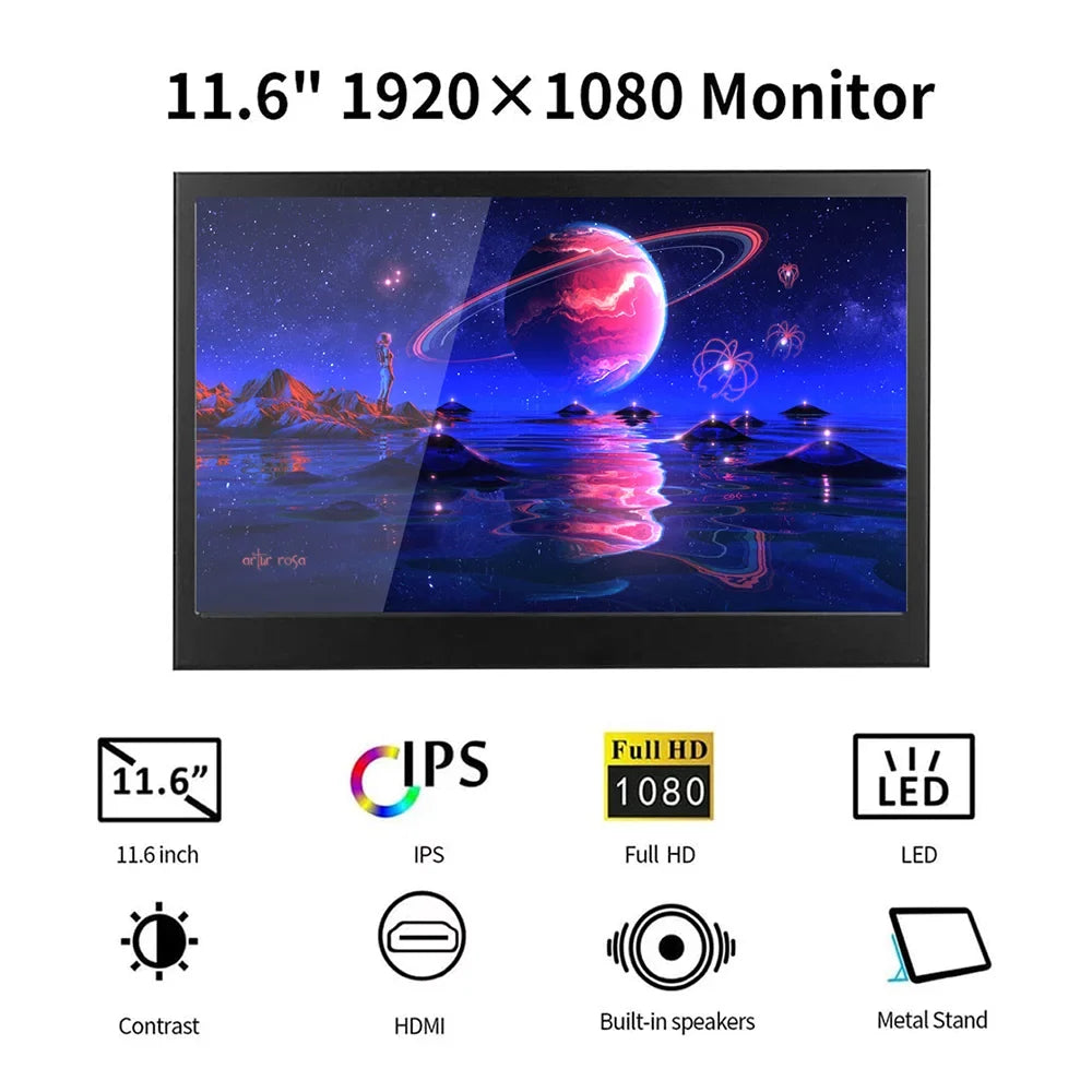 Dadypet Monitor,10 Thickness 17mm BUZHI Raspberry Pi Windows Monitor 1920X1080 IPSize  Display Monitor Windows 7 8 PSize3  Display Thickness 17mm USize IPSize Panel 8 10 Thickness 7 8 10 HUIOP