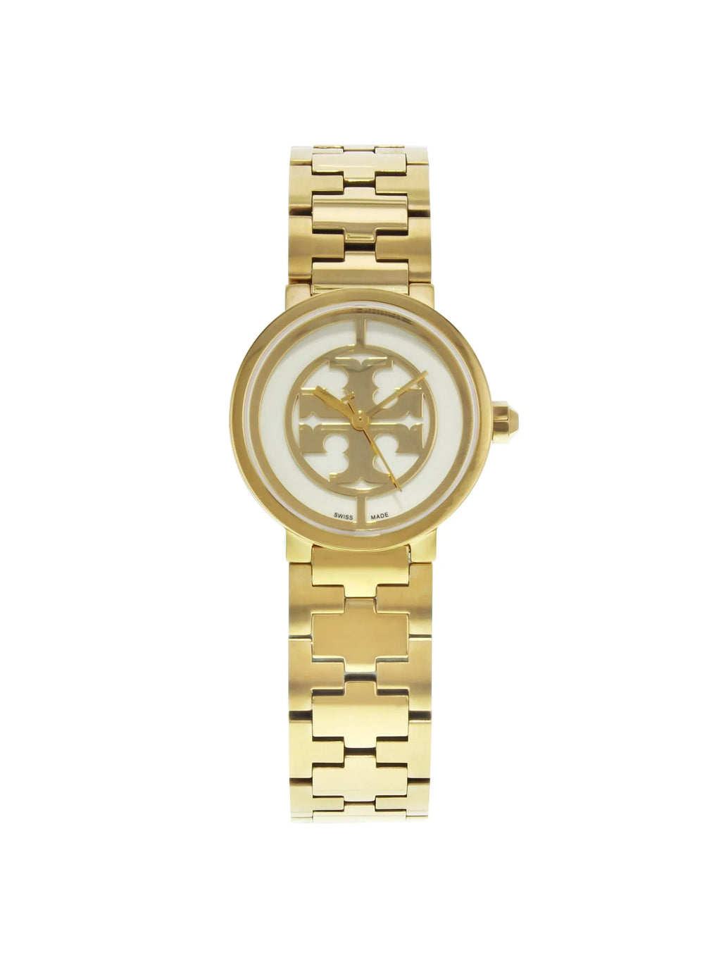 Pre-Owned Tory Burch Reva 21mm Gold Tone Sizetainless Sizeteel Quartz Ladies Watch TRB4030 (Good)