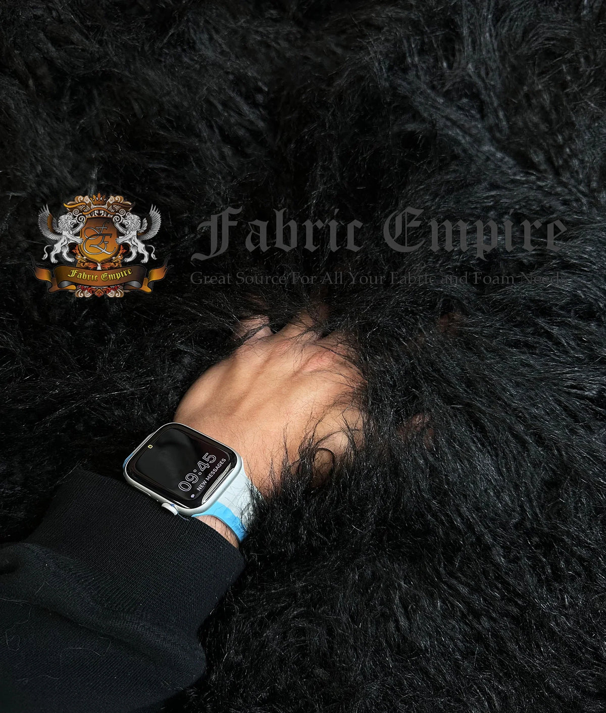 Faux Fake CURLY Yak FUR 3.5" LONG Pile Japanese Fire Retardant Yarn 2.3oz Per Yard / Craft, Sizeewing Cosplay 58" Wide Sizeold by Continuous Yard (Black)