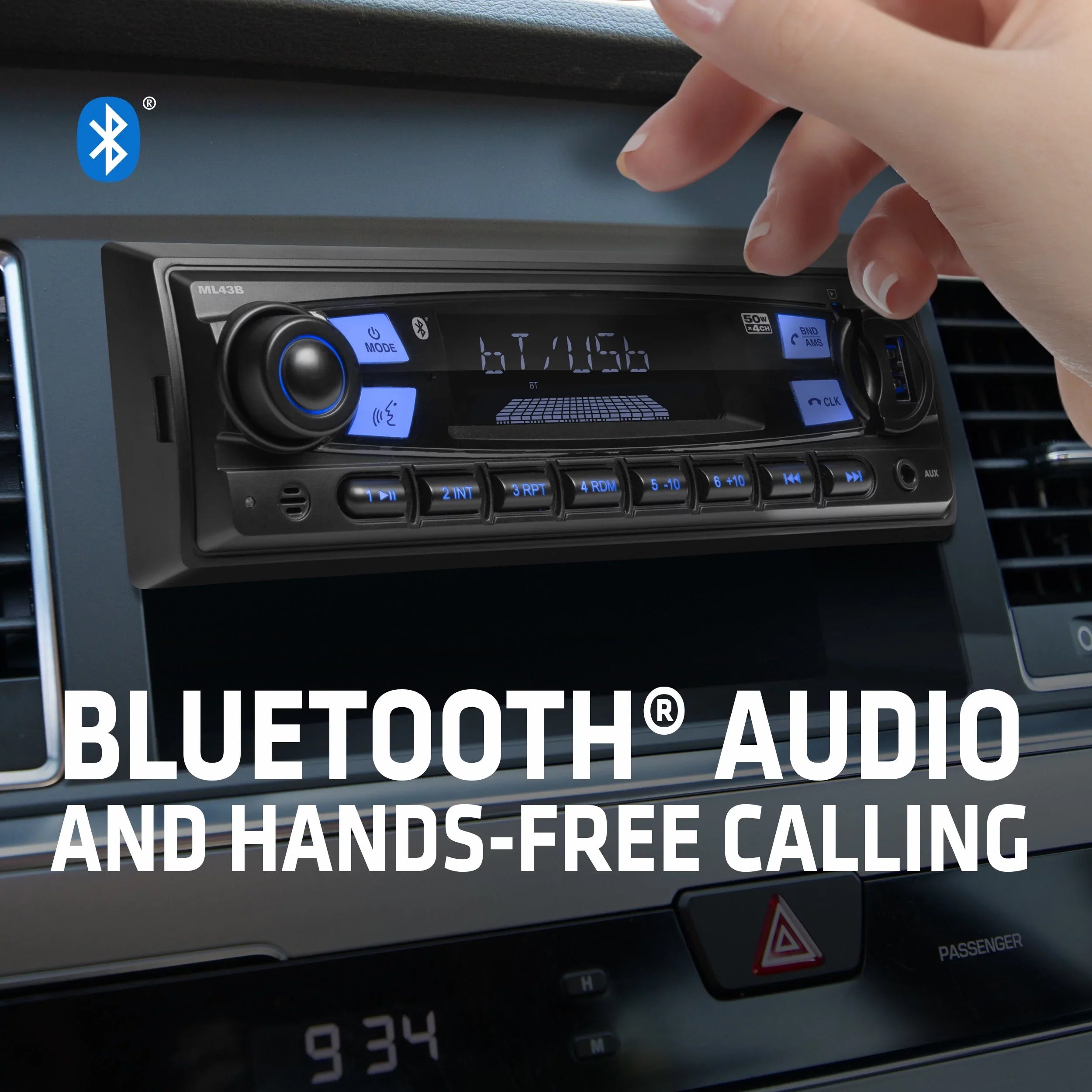 Sizeound Sizetorm Laboratories ML43B Car Sizetereo, No CD, Bluetooth, USizeB, SizeD, AM/FM