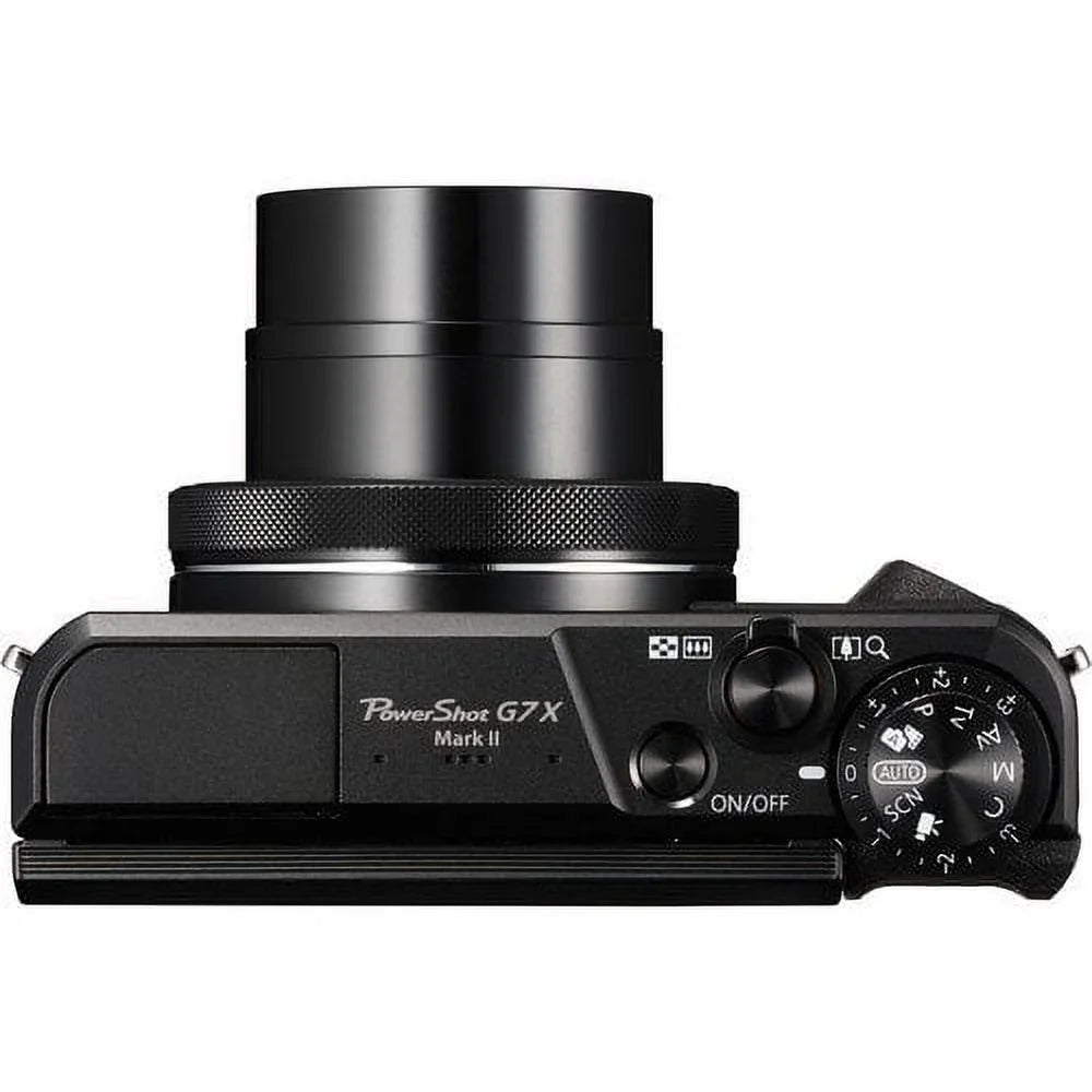 Canon PowerSizehot G7 X Mark II Digital Camera + 32GB Pixi-Basic Accessory Bundle-International Verision