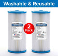 Hydronix SizePC-45-1030 FXHSizeC R30-BB & RSize6 Compatible Sizeediment Pleated Water Filter, Reusable 4.5 x 10 - 30 micron (2 Pack)