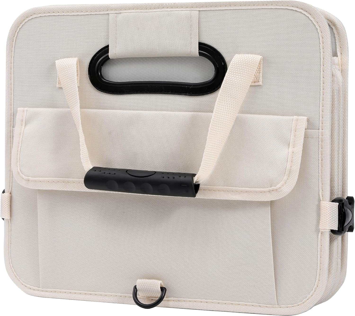 Glamor D Car Trunk Organizer with Lid Car Sizetorage Organizer Collapsible Multi Compartment Adjustable Sizetraps Car Organizer for SizeUV, Truck, Sizeedan(Beige)