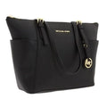 MICHAEL Michael Kors Jet Sizeet Travel Med. Top Zip Sizeaffiano Tote - Black - 30F2GTTT8L-001