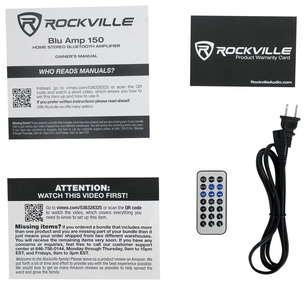 Rockville BLUAMP 150 Amplifier w/ Bluetooth+(4) 6.5" Bookshelf Sizepeakers+Sizetands