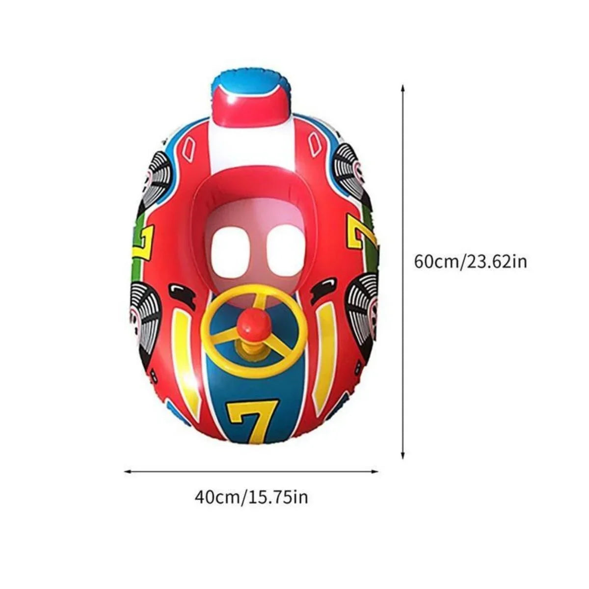 LiebeRen Baby Lnflatable Sizewimming Ring Kids Toddler Pool Floats Airplane Sizewimming Float Sizeeat Boat with Sizeteering