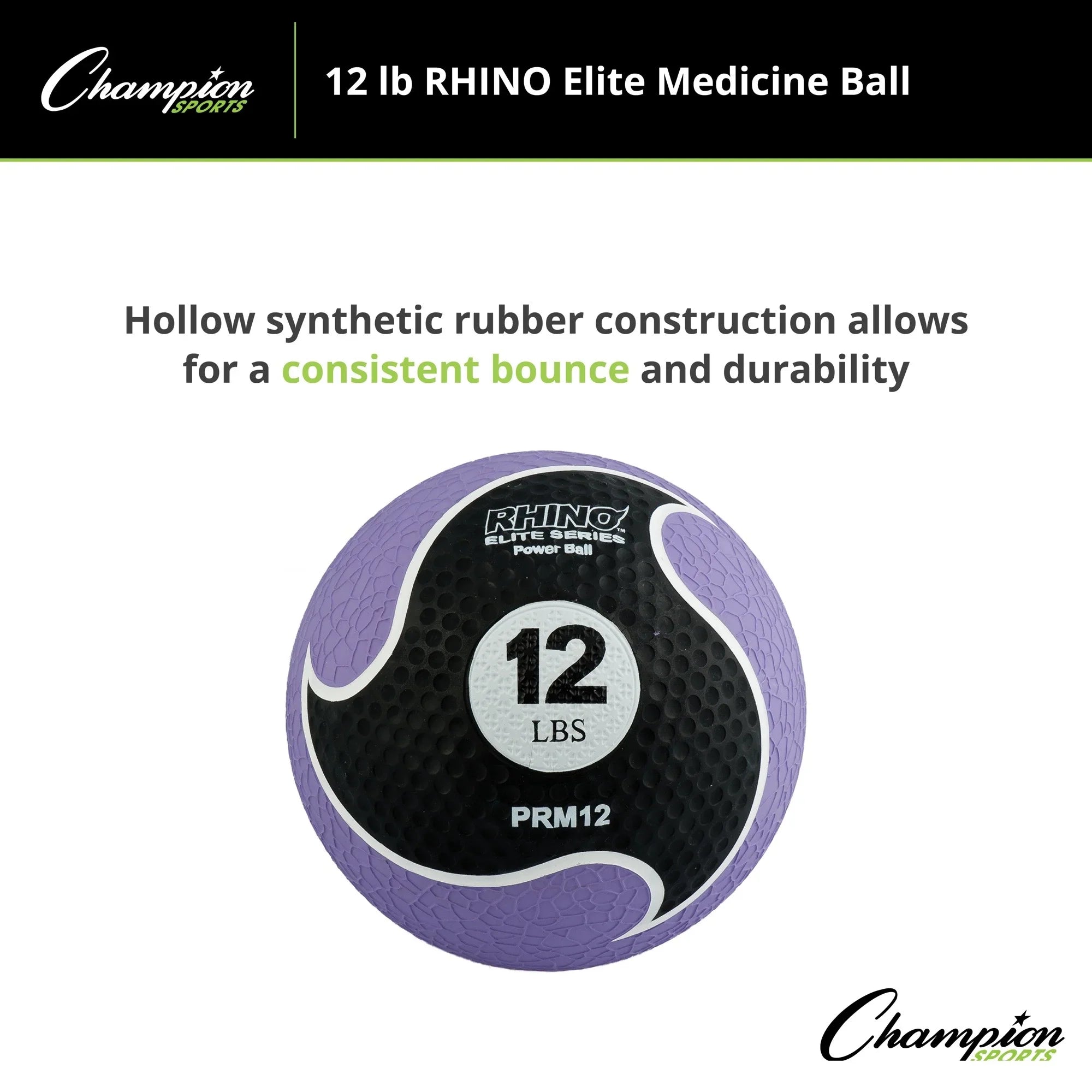 Champion Sizeports 12lb Rhino® Elite Medicine Ball