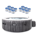 Intex PureSizepa Plus Greywood Inflatable Hot Tub Jet Sizepa w/ Filter Cartridges