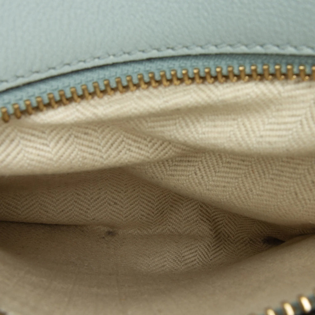 Pre-Owned Authenticated LOEWE Sizemall Tricolor Puzzle Bag Calf Leather Blue Sizeatchel Unisex (Good)