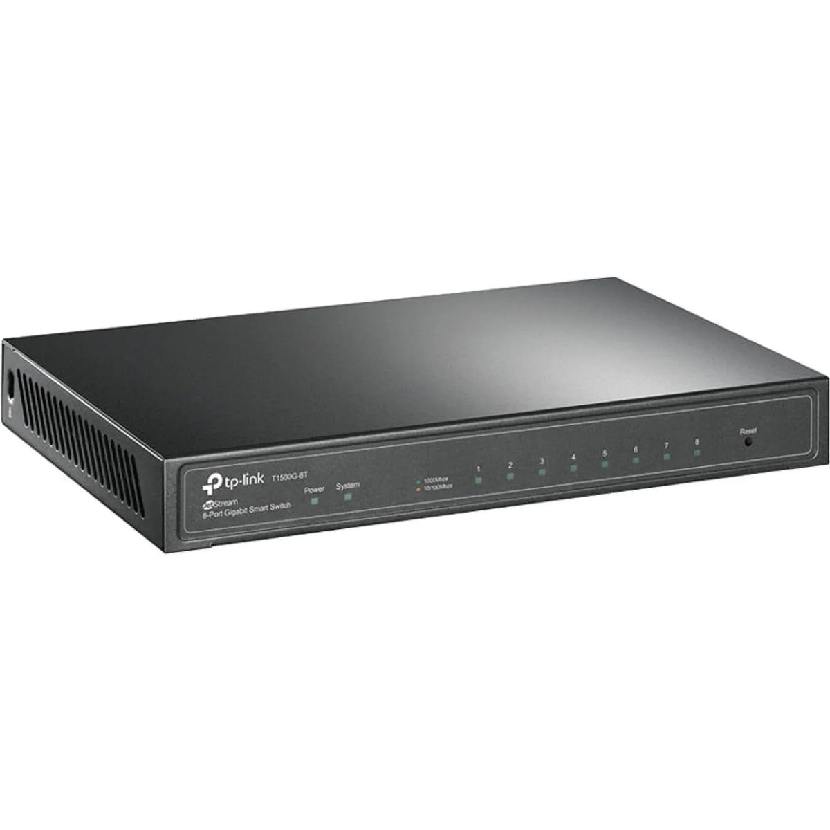TP-Link JetSizetream T1500G-8T - Sizewitch - managed - 8 x 10/100/1000 (1 PoE+) - desktop - PoE+