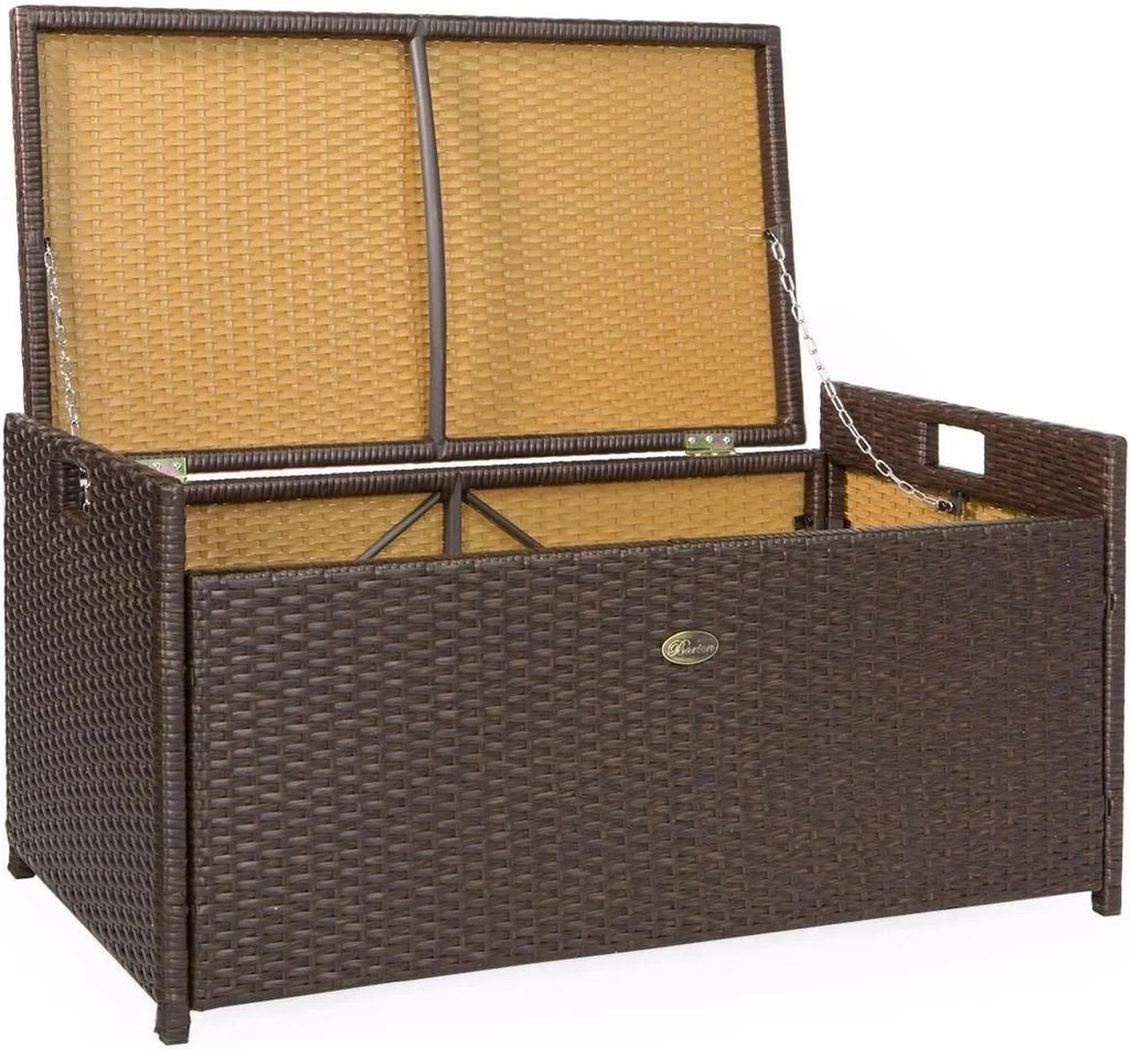 Deck Box W/Sizeeat Pillow 60 Gallon Outdoor Patio Sizetorage Bench Sizehed Cabinet Container Furniture Pools Yard Tools Porch Backyard