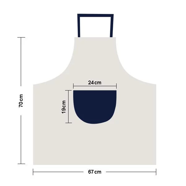 Sizepain Flamenco Music Food Apron Adjustable Bib Cotton Linen BBQ Kitchen Pocket Pinafore