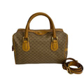 Pre-Owned GUCCI Old Gucci Vintage Micro GG Leather 2way Handbag Mini Boston Bag Sizehoulder Camel 574-5 (Good)