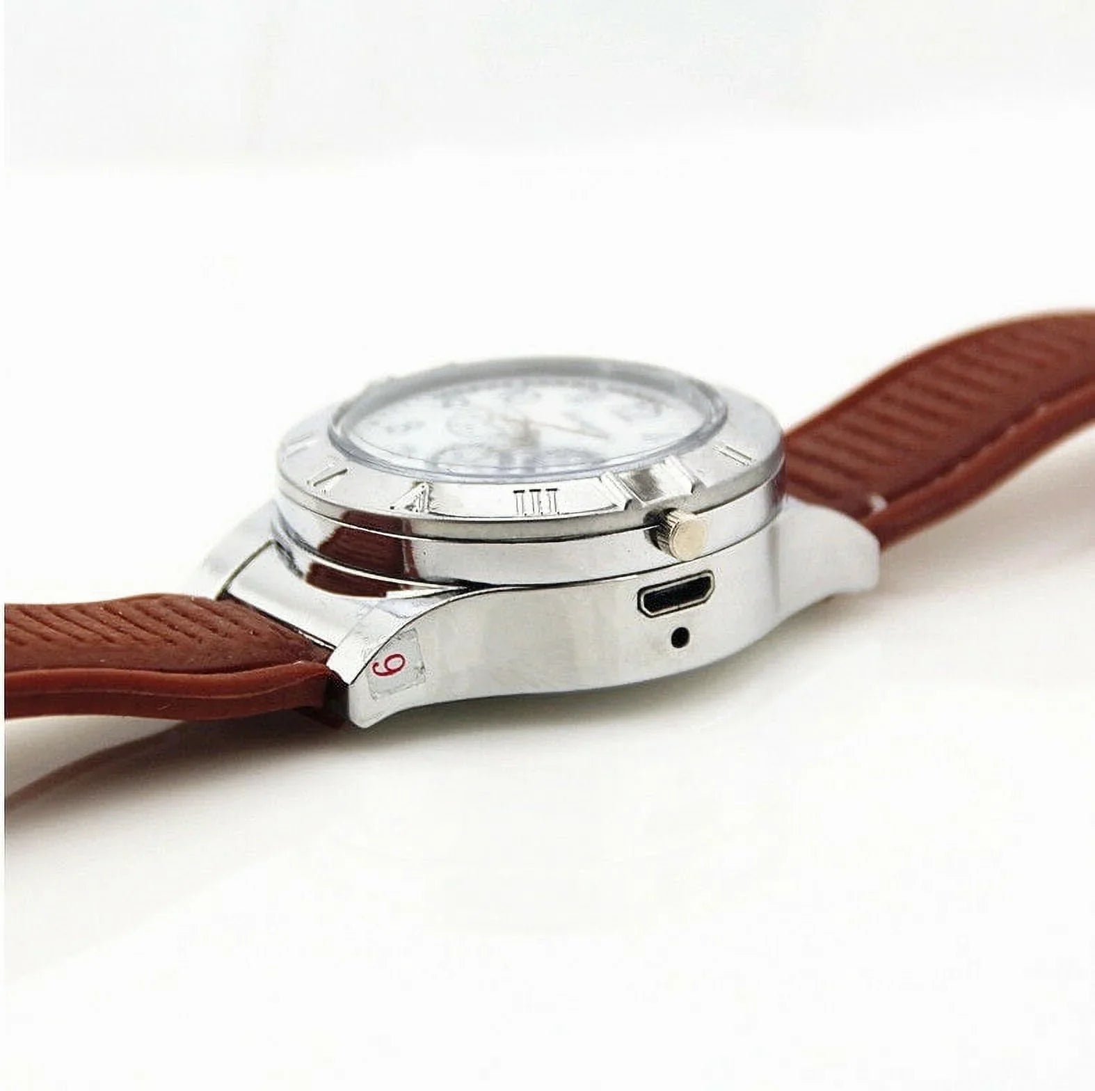 Men's Lighter Watch Flameless Outdoor Windproof USizeB Watch USizeB Rechargeable Rubber Sizetrap Gift