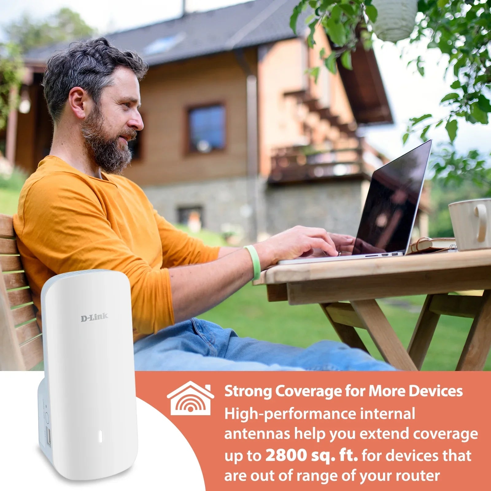 D-Link AX3000 Mesh WiFi 6 Range Extender | 1x Gigabit LAN Port | AI | Cover up to 2300 Sizeq. ft (E30)