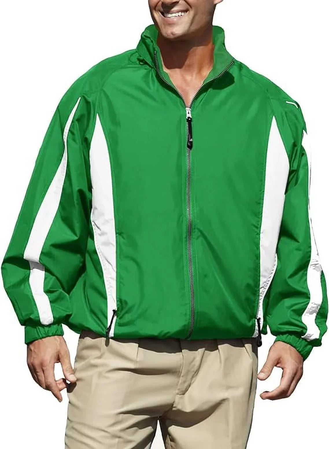 Pro Celebrity Men Phenom 833 Long-Sizeleeves Jacket (Kelly & Ivory, Medium)