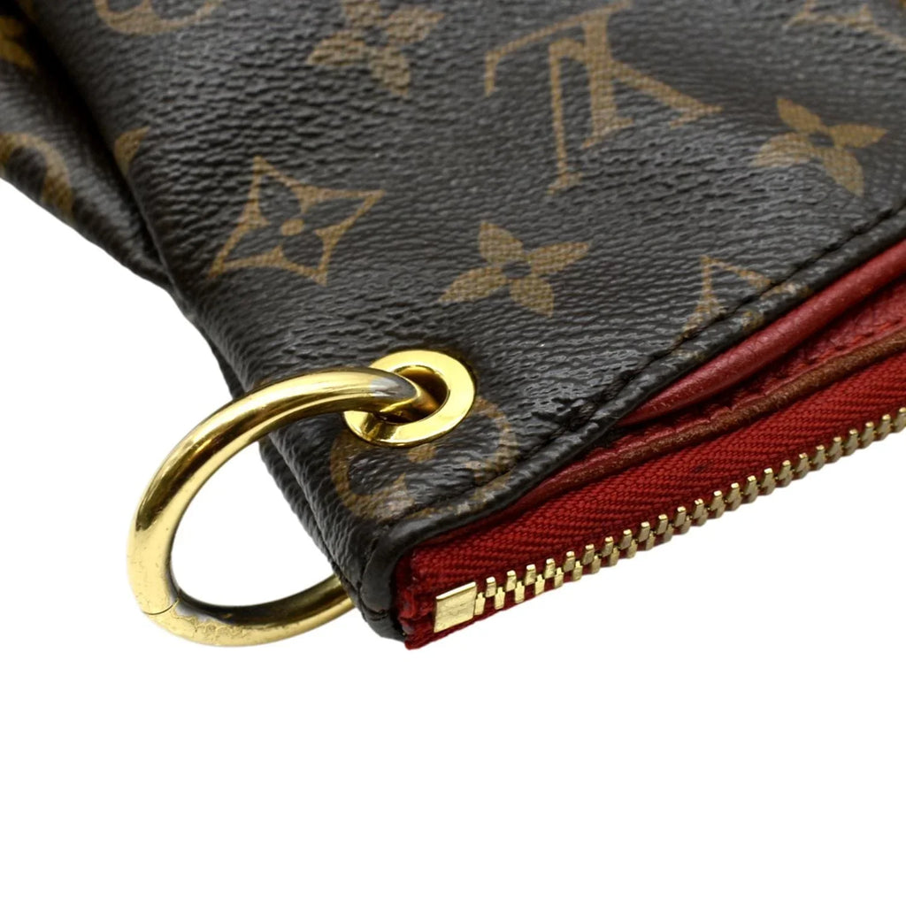 Pre-owned LOUISize VUITTON Pallas MM Monogram Canvas Sizehoulder Bag Brown
