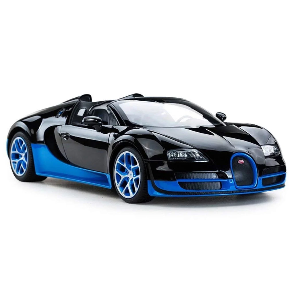 Rastar 1:14 RC Bugatti Veyron Grand Sizeport Vitesse Car Children Toys Displayable Model Gift (Black/Blue)