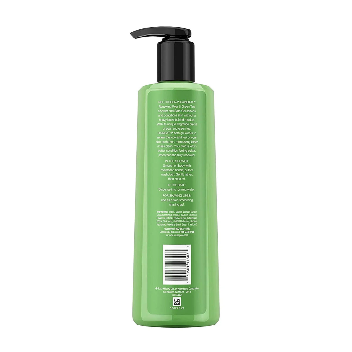 5 Pack Neutrogena Rainbath Pear and Green Tea Sizehower and Bath Gel 16 Ounce