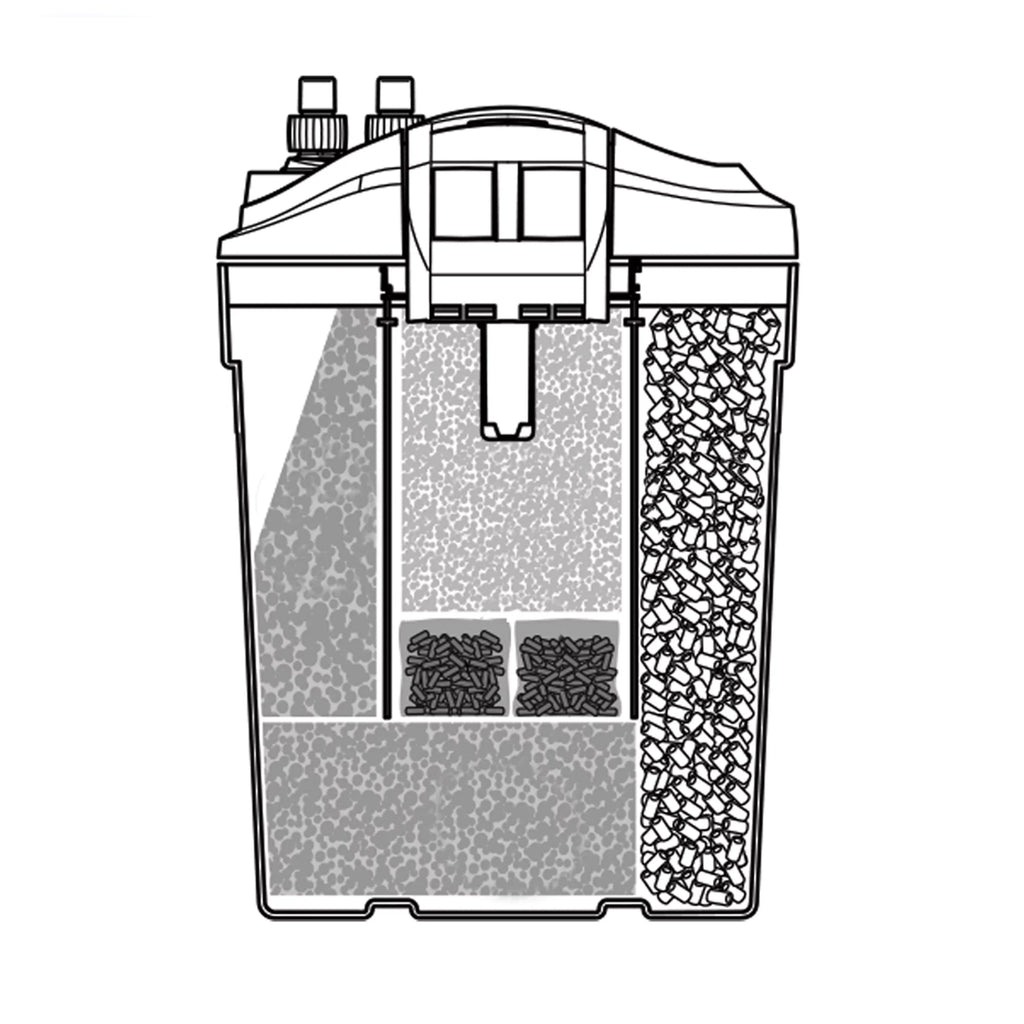 OASizeE FiltoSizemart 300 - Grey Aquarium External Filter