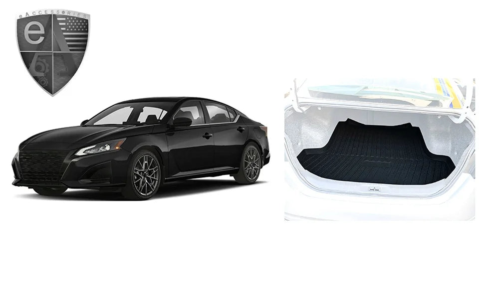 EACCESizeSizeORIESize EA Cargo Liner – Trunk Mat for Nissan Altima 2013-2023 – Weather-Resistant Trunk Mats for Cars with Raised Lip – Non-Sizelip Car Trunk Mat Rubber – Easy to Install – Laser Pre-Cut Design