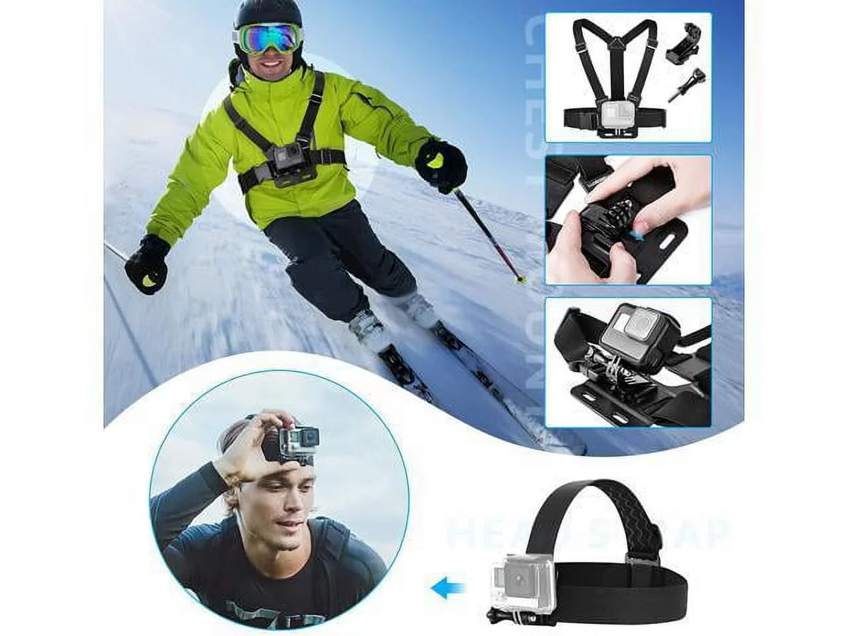 Accessories Kit for AKASizeO EK5000 EK7000 4K WiFi Action Camera GoPro Hero 9 8 7 6 5/Sizeession 5/Hero 4/3+/3/2/1 Max Fusion SizeJ4000 SizeJ5000