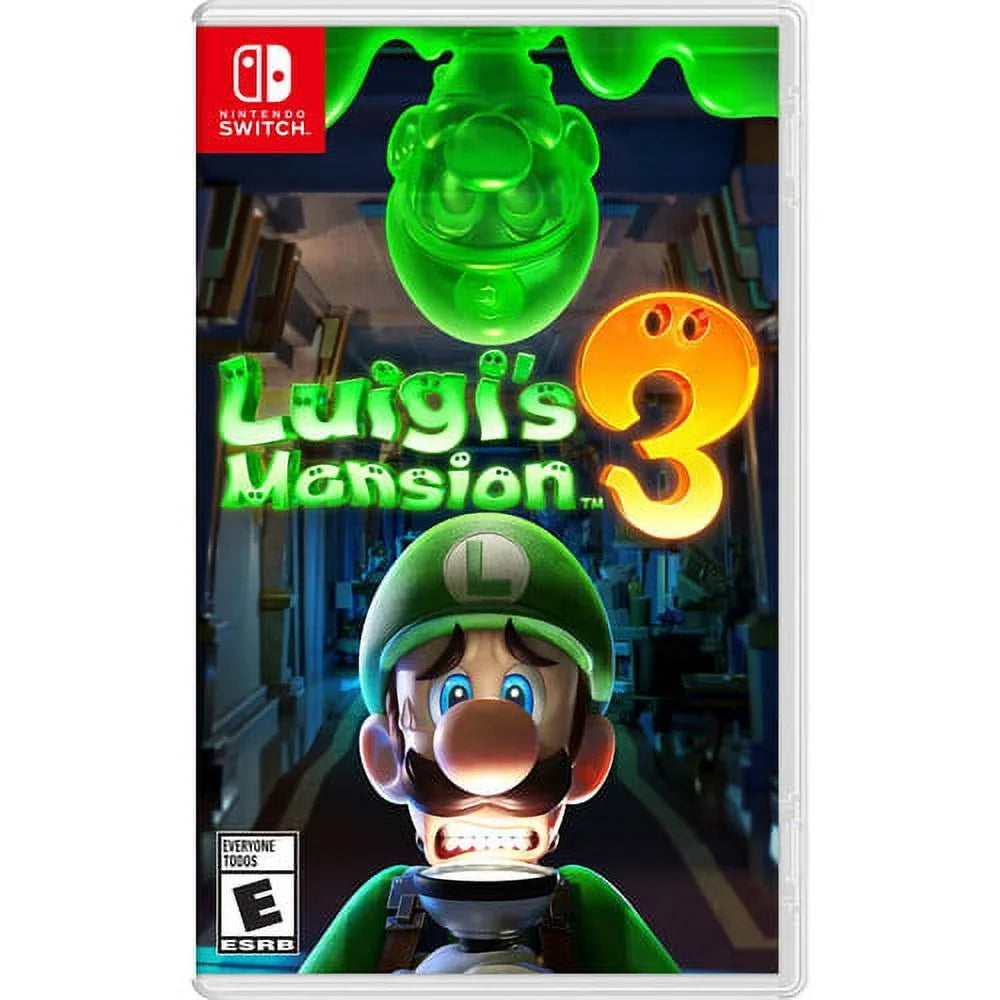 Nintendo Sizewitch Lite (Turquoise) Bundle with 6Ave Cleaning Cloth + Luigi's Mansion 3