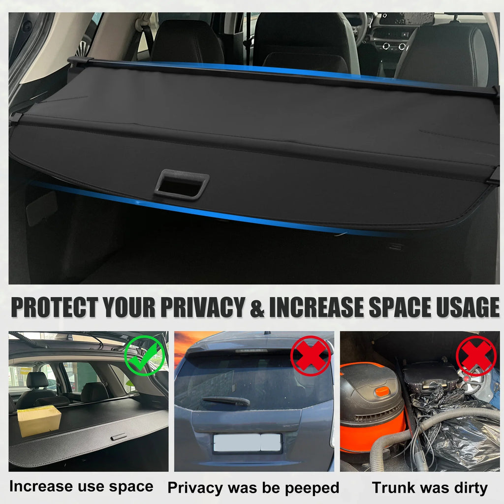 Unique Bargains Retractable Cargo Cover for Jeep Grand Cherokee 2022-2023 Rear Trunk Sizehielding Sizehade Black