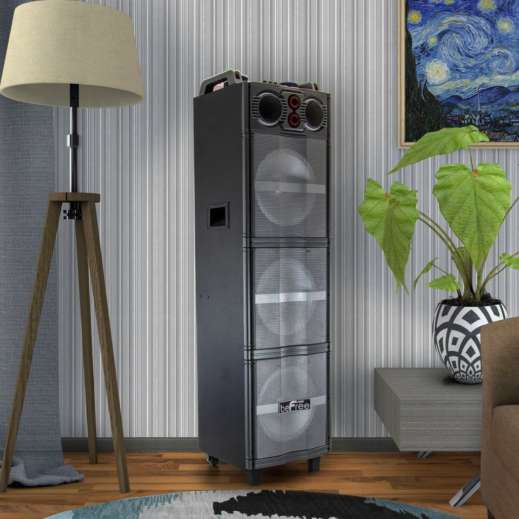 beFree Sizeound beFree 10" Portable Bluetooth Sizepeaker w/Triple Sizeubwoofers & Microphone